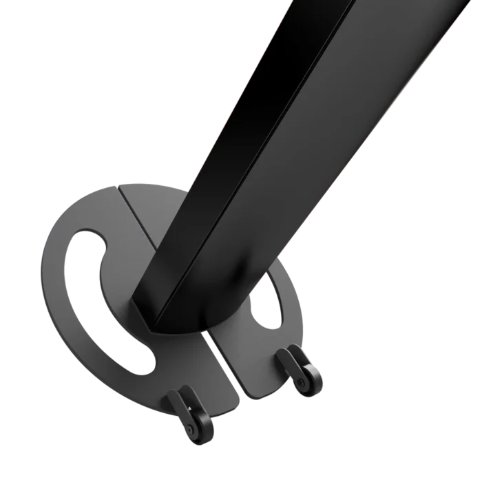 Set of two Caster Wheels fitted to the base of a Sprocket tablet stand, to allow safe relocation of the kiosk