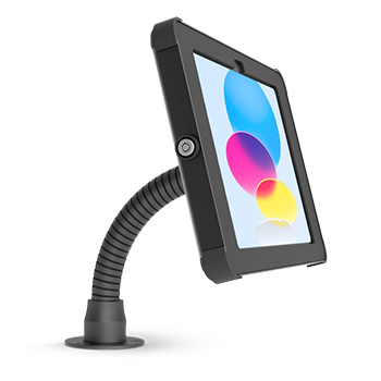 Sprocket Flex black iPad table stand front view