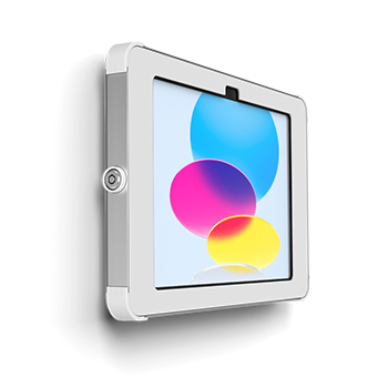 iPad display Sprocket X-Panel flush iPad wall mount white silver