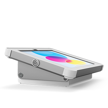 Front view Sprocket Pod white iPad stand