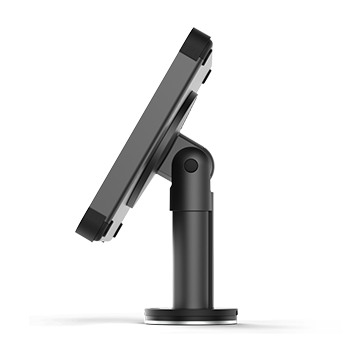 Side view Revolve black secure tablet stand