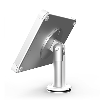 Rear view Sprocket Revolve tablet desk stand white